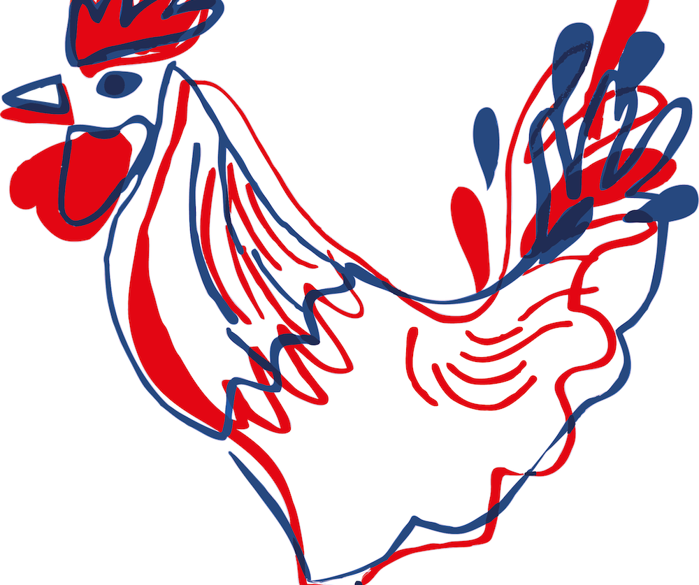 Coq, représentant le salon du Made in France.
