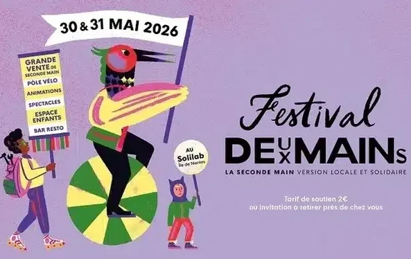 Affiche 2026 du festival DeuxMains © Julia Wauters et Samuel Jan